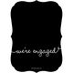 White Our Love Story Engagement Invitations Image 2 of 5